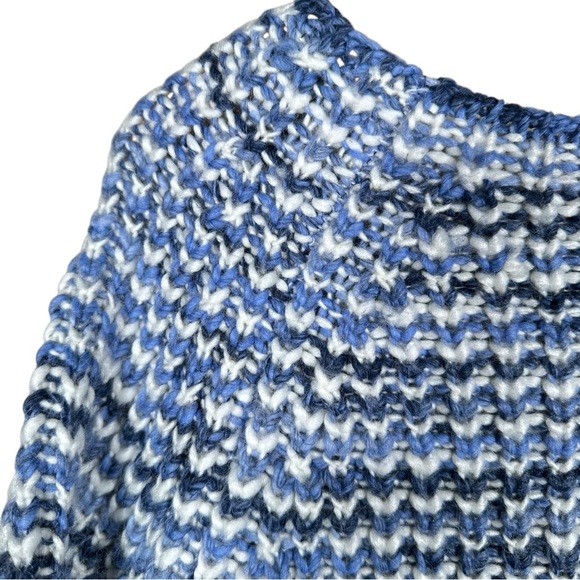 VINTAGE Chunky Marled Crochet Knit Raglan Sweater - Picture 6 of 9